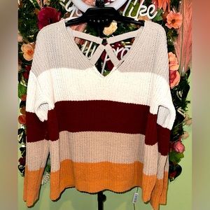 Fall color block sweater
